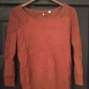 Anthropologie Burnt Orange Sweater